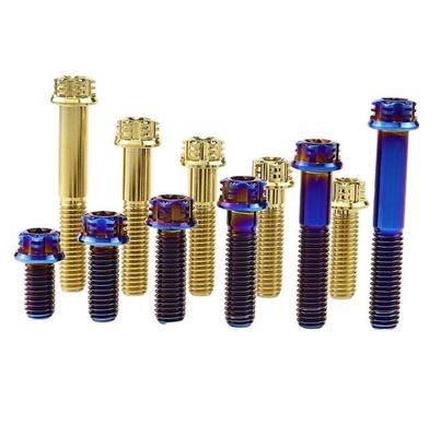 مسامير سبائك التيتانيوم M6 Torx في شفة فاخرة لتعديل الدراجات النارية