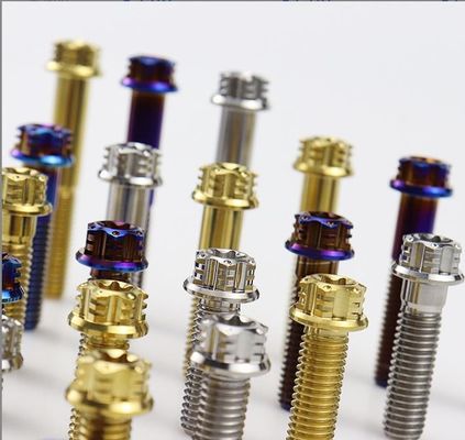 مسامير سبائك التيتانيوم M6 Torx في شفة فاخرة لتعديل الدراجات النارية